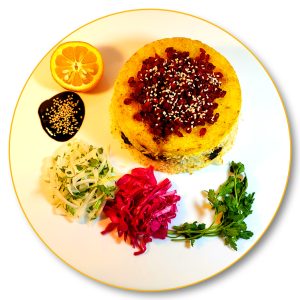 ته چین مرغ و اسفناج