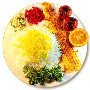 چلو جوجه فیله زعفرانی