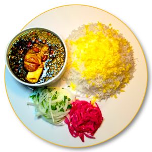 چلو قرمه سبزی