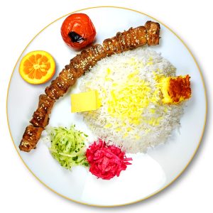 چلو کباب چنجه گوسفندی
